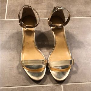Gold Mirror JCrew Kitten Heels